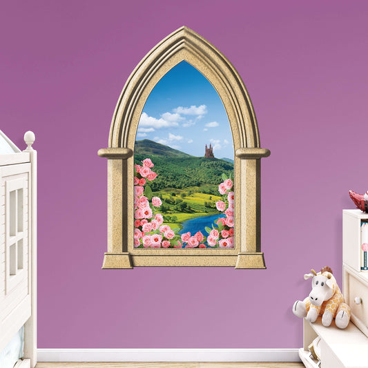 Instant Window: Fairy Tale Castle - Removable Wall Graphic