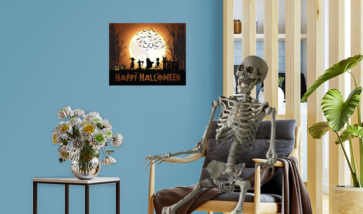 Halloween:  Trick Or Treat Mural        -   Removable Wall   Adhesive Decal