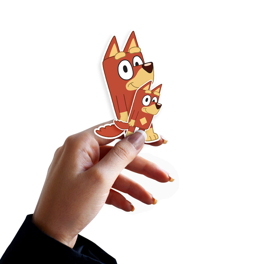 Rusty - 5 Character Minis (Mixed Sizes) - Official BBC - Bluey - Reusable Vinyl Decals
