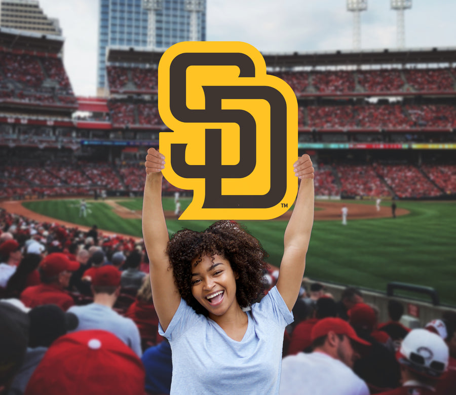 Logo - Big Head - Official MLB - San Diego Padres - Foam Core Cutout