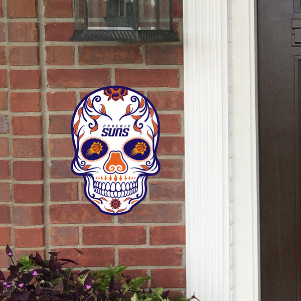 Sports Sugar Skull Wood Engraved Wall Plaques, NFL, MBL, NBA