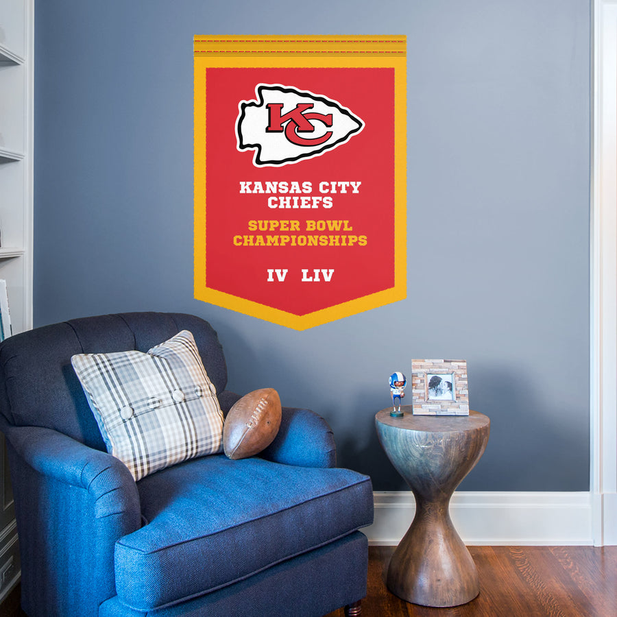 Kansas City Chiefs - RealBig Super Bowl Champions Banner Collection - Official NFL - Reusable Vinyl Wall Decals