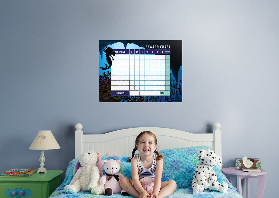 Magical Creatures: Mermaid Lost Dry Erase        -   Removable Wall   Adhesive Decal