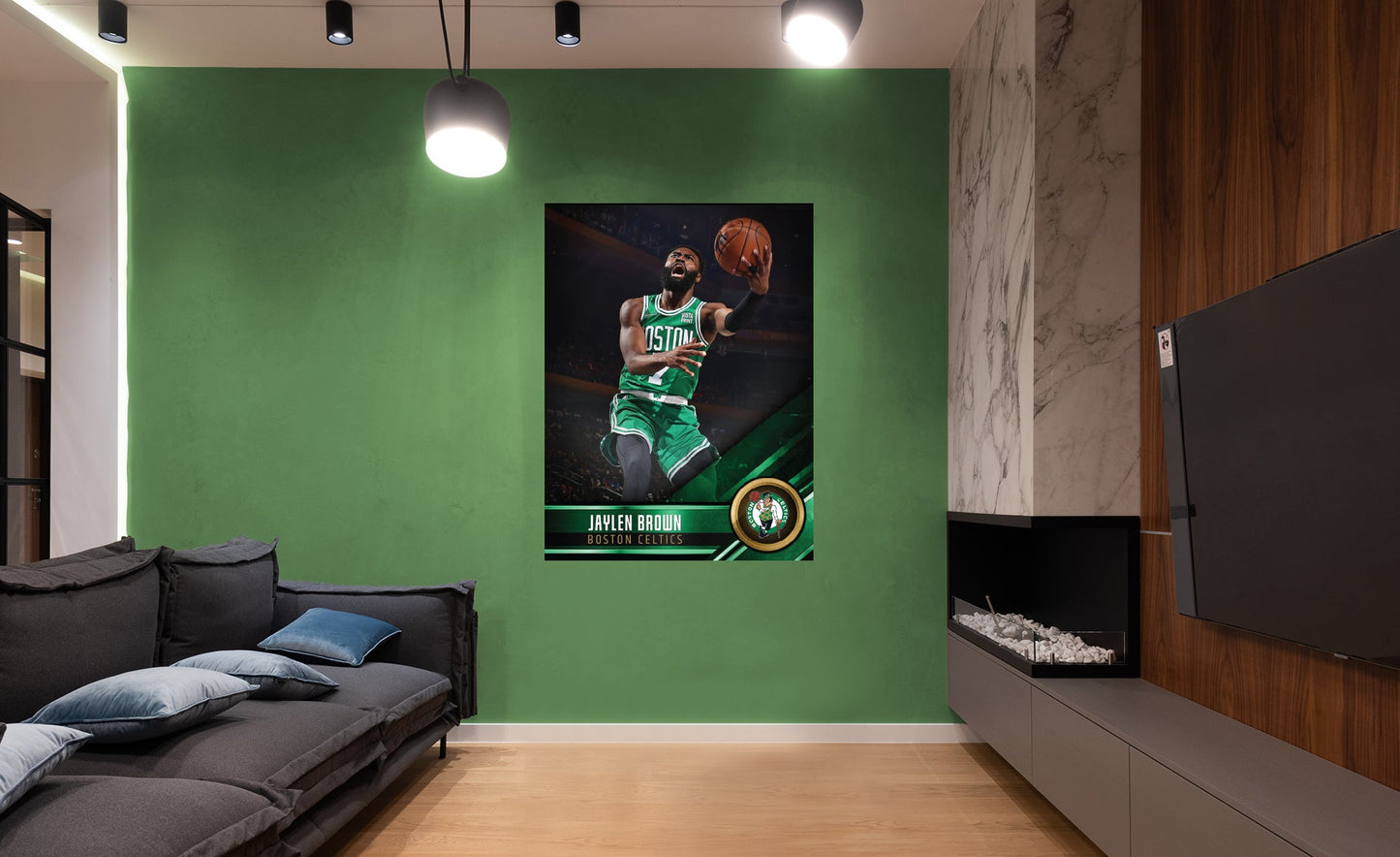 Boston Celtics: Jaylen Brown Poster - Officially Licensed NBA Removable Adhesive Decal
