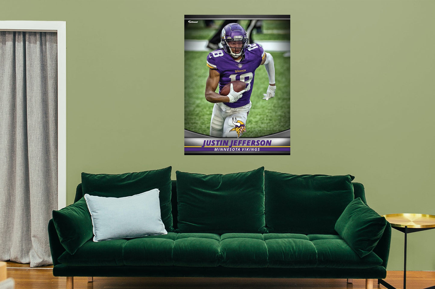 Minnesota Vikings: Justin Jefferson  GameStar        - Officially Licensed NFL Removable     Adhesive Decal