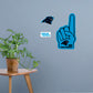 Carolina Panthers:  2021 Foam Finger        - Officially Licensed NFL Removable     Adhesive Decal