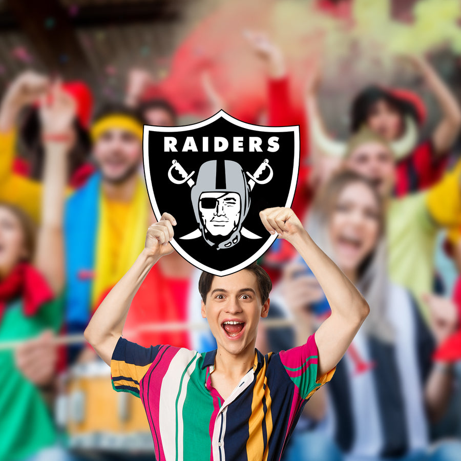 Logo - Big Head - Official NFL - Las Vegas Raiders - Foam Core Cutout