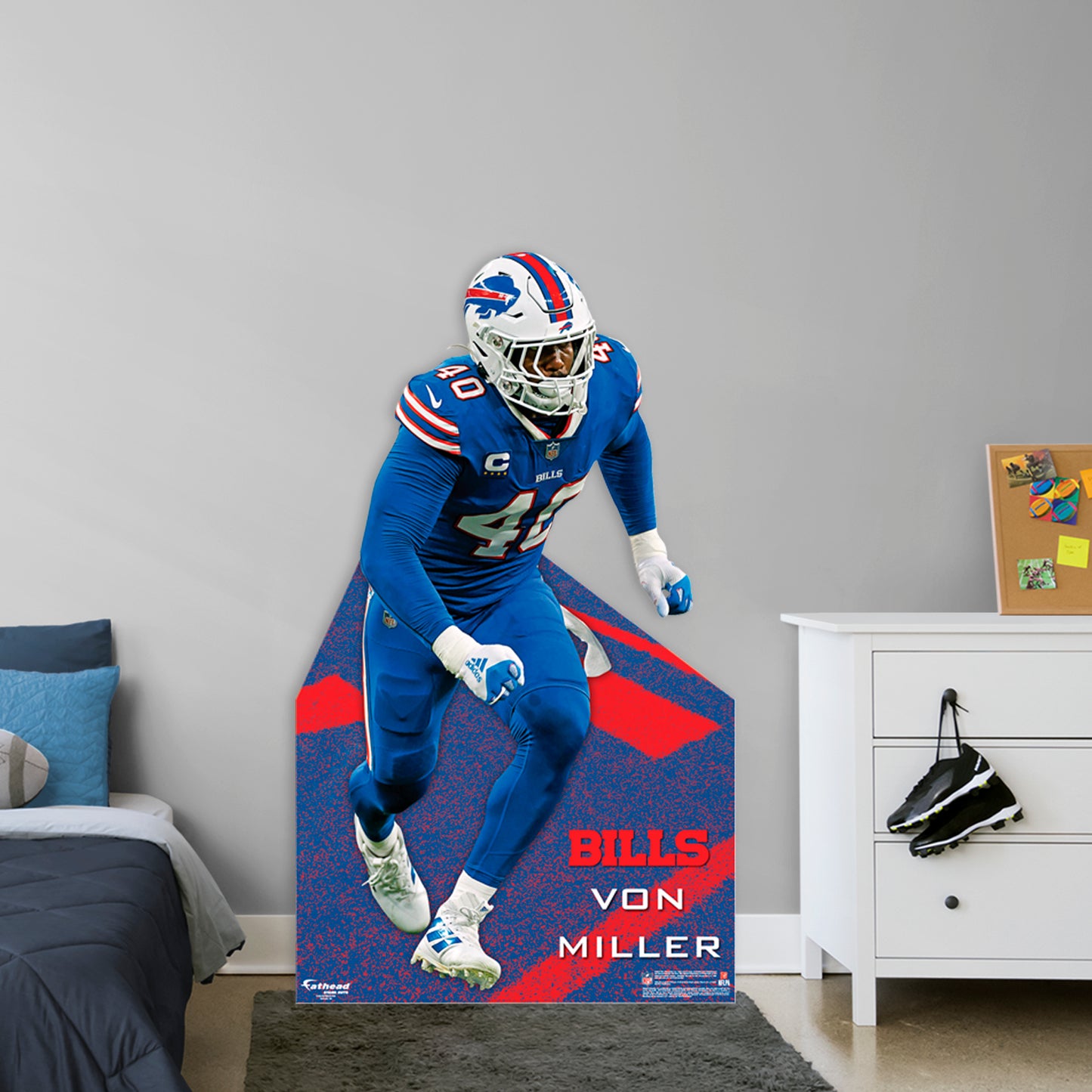 Buffalo Bills: Von Miller   Life-Size   Foam Core Cutout  - Officially Licensed NFL    Stand Out