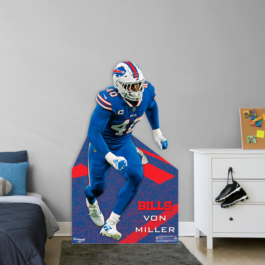 Buffalo Bills: Von Miller 2022  Life-Size   Foam Core Cutout  - Officially Licensed NFL    Stand Out