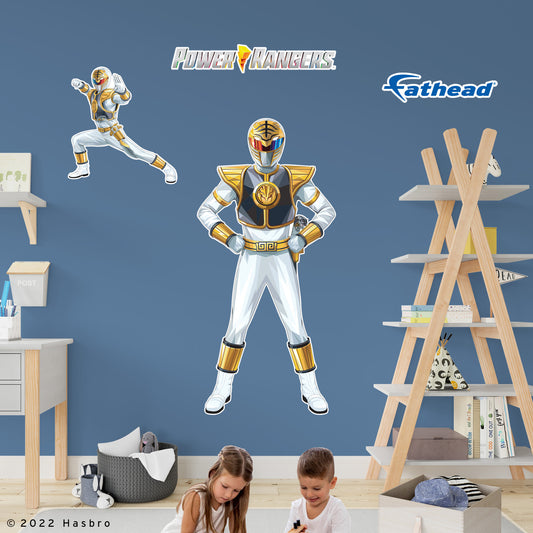 Power Rangers: White Ranger RealBig        - Officially Licensed Hasbro Removable     Adhesive Decal