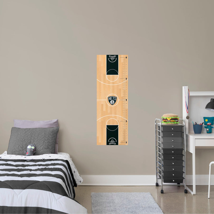 Brooklyn Nets - Growth Chart - Official NBA - Reusable Vinyl Wall Decal