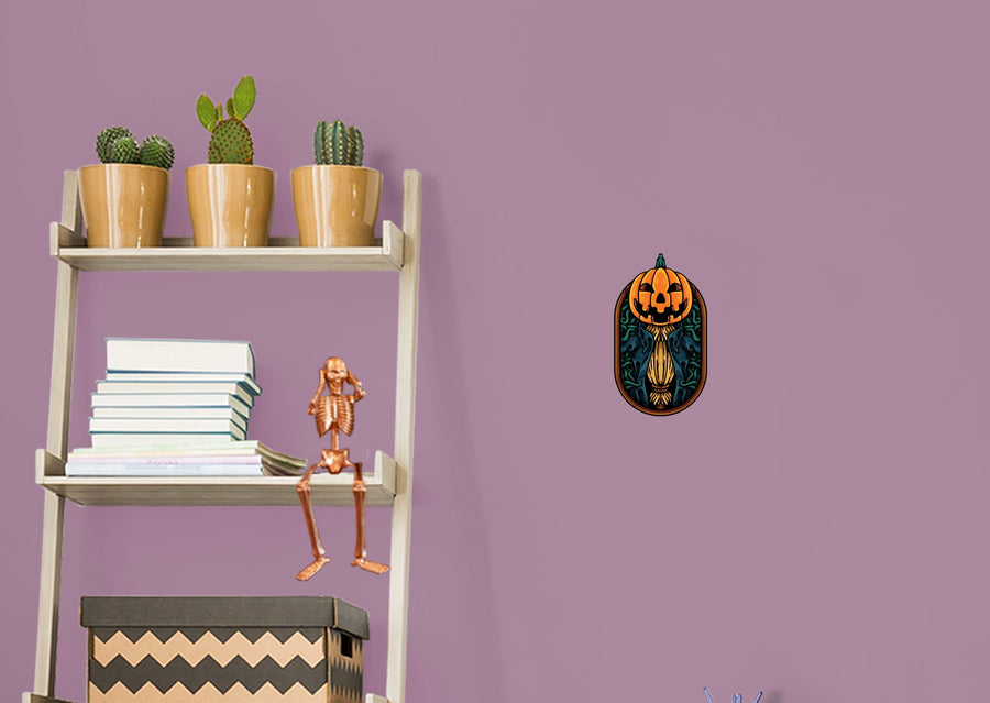 Halloween:  Pumpkin Scarecrow Icon        -   Removable     Adhesive Decal