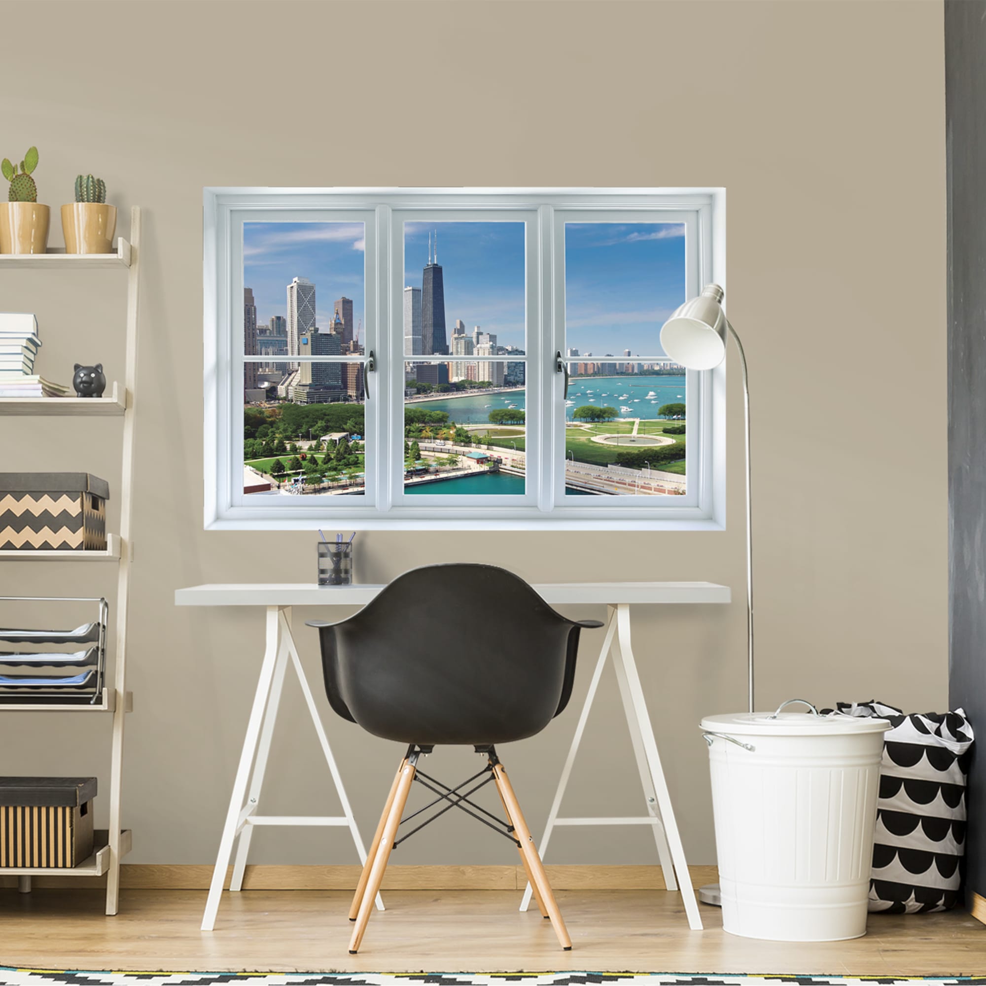 Instant Window: Chicago Skyline Wall Graphic | Fathead Official Site