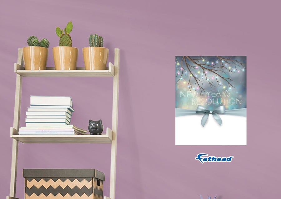 New Year: Lights in the Branch Dry Erase - Removable Adhesive Decal