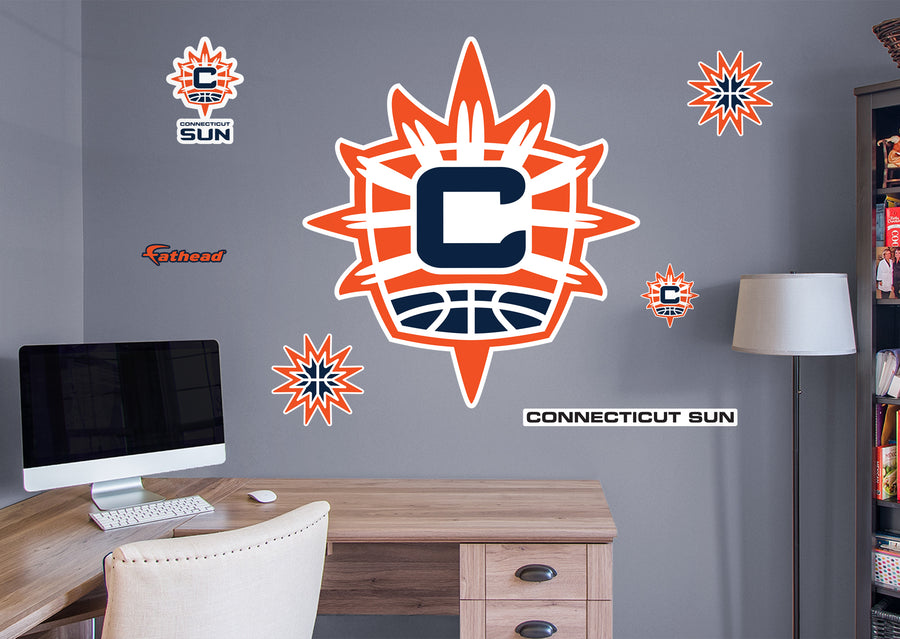Connecticut Sun - RealBig Logo Collection - Official WNBA - Reusable Vinyl Wall Decals