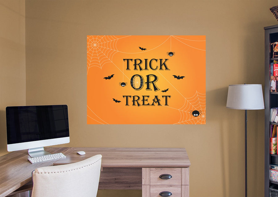 Halloween:  Trick or Treat Mural        -   Removable Wall   Adhesive Decal