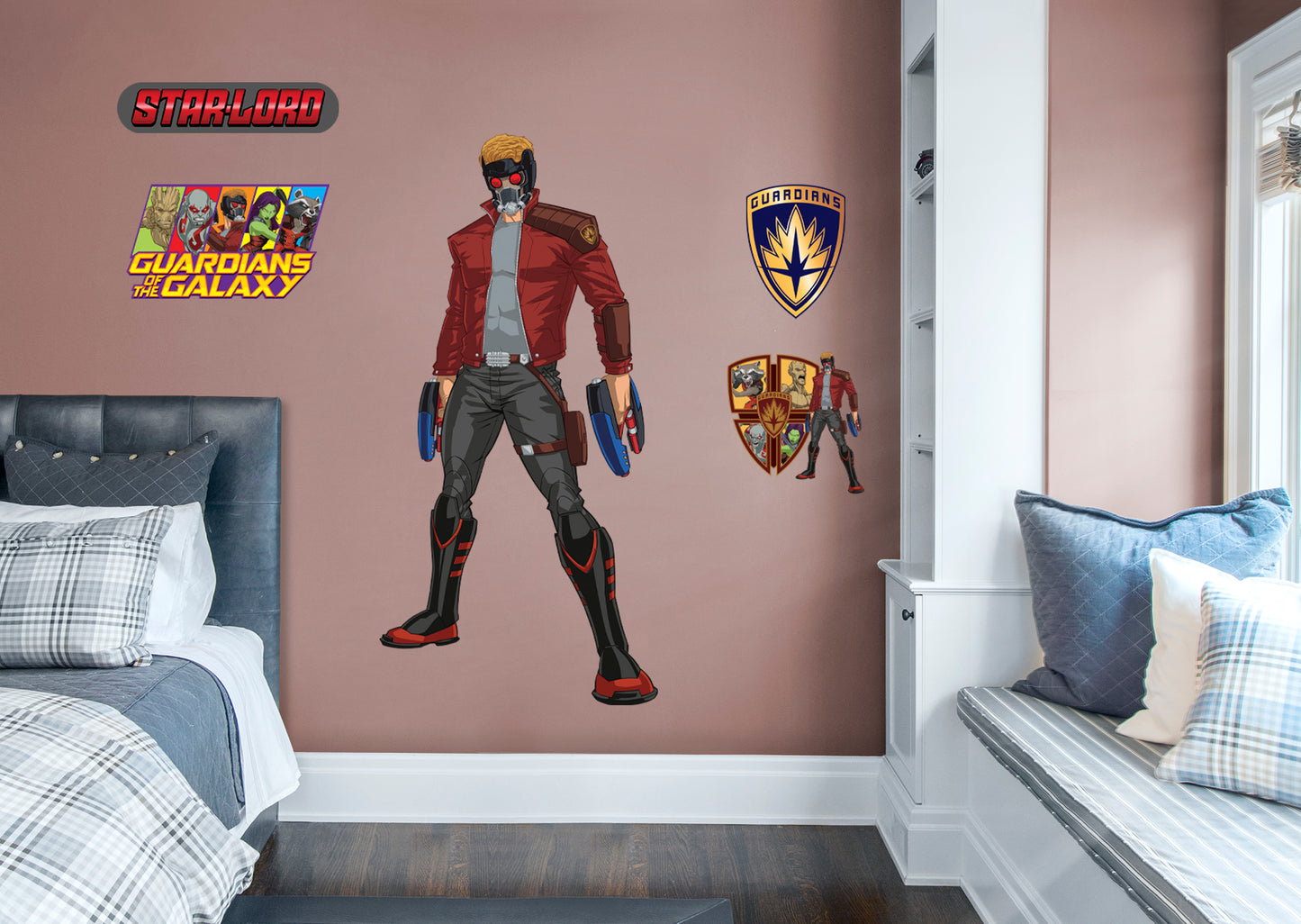 Guardians of the Galaxy Star-Lord RealBig        - Officially Licensed Marvel Removable Wall   Adhesive Decal