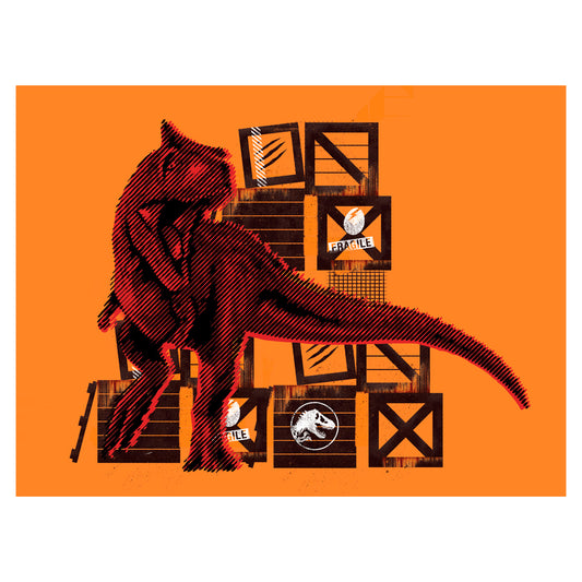 Jurassic World Dominion: Carnotaurus Cargo Poster        - Officially Licensed NBC Universal Removable     Adhesive Decal