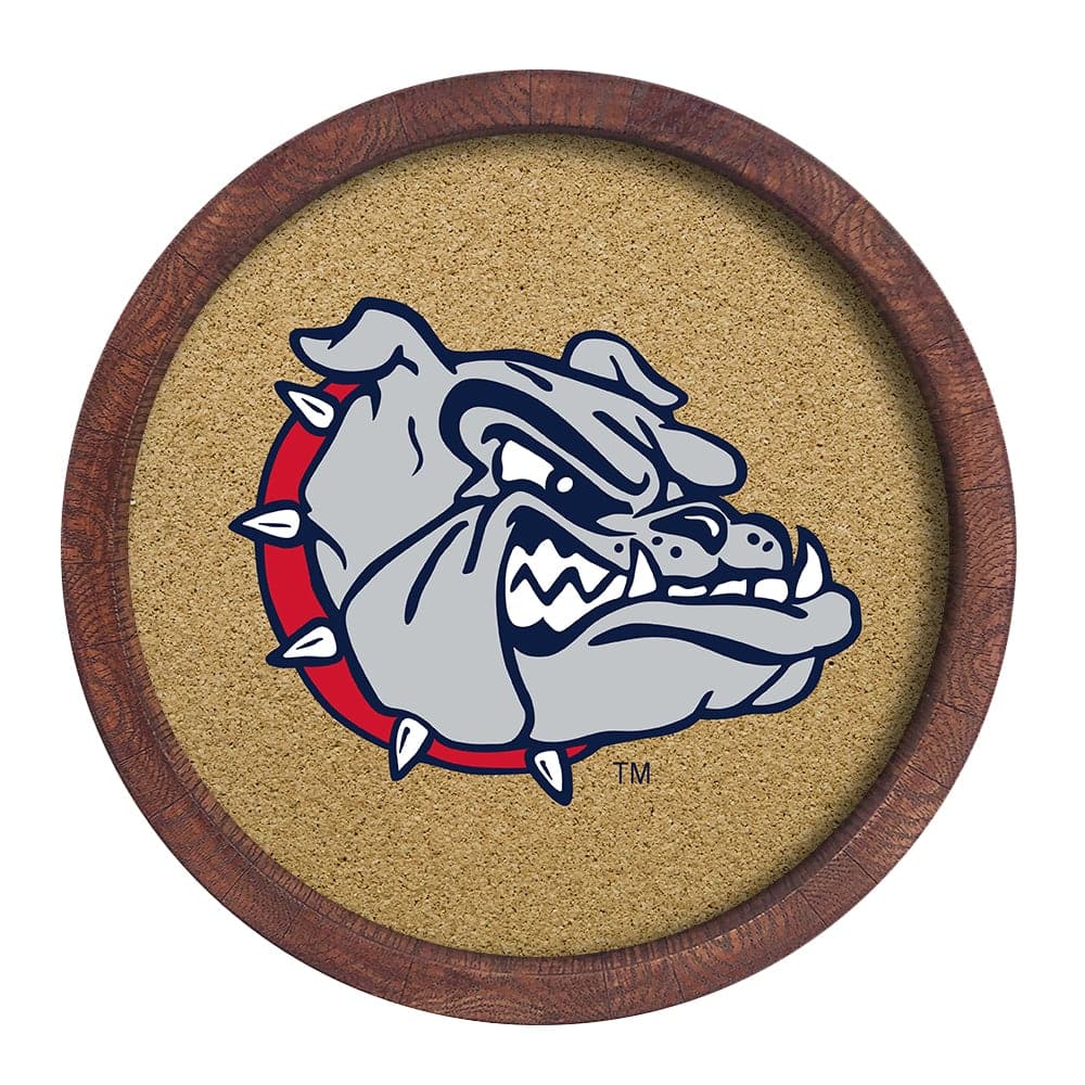 Gonzaga Bulldogs: "Faux" Barrel Framed Cork Board - The Fan-Brand
