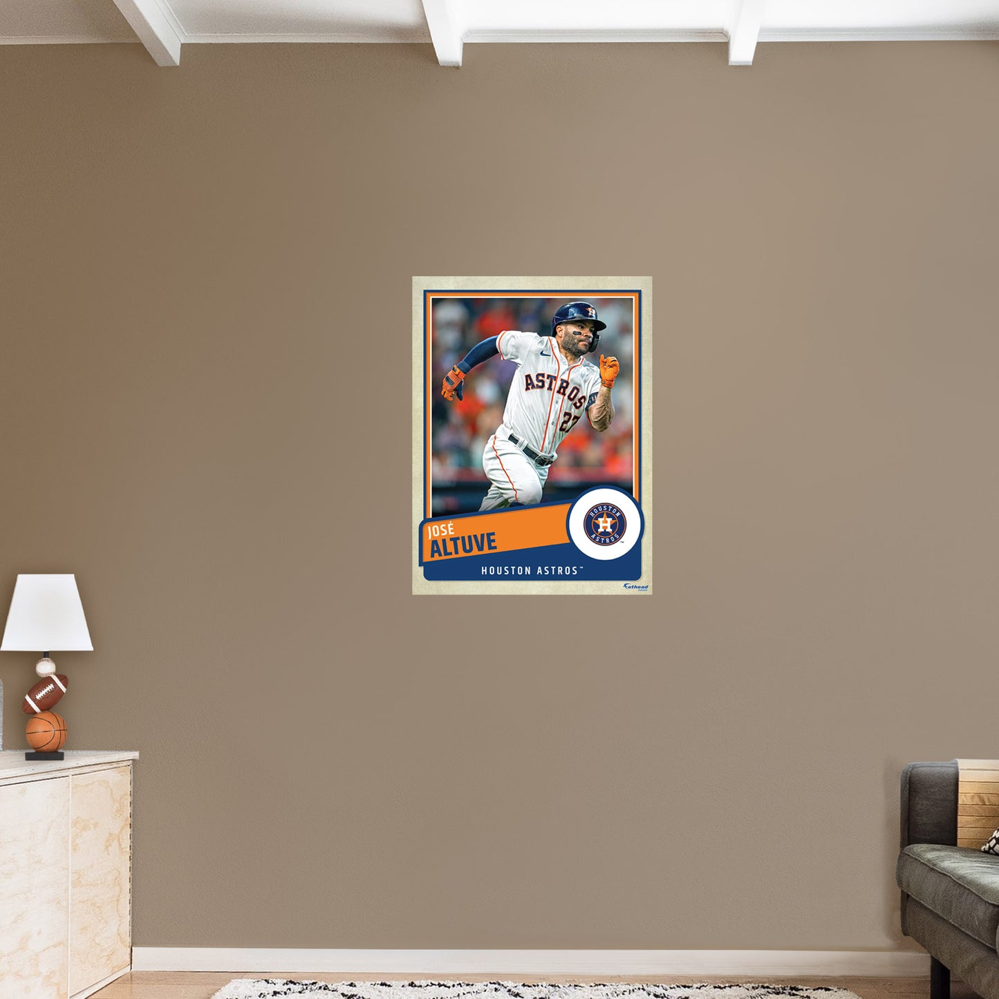 Jose Altuve Houston Astros Fathead Life Size Removable Wall Decal