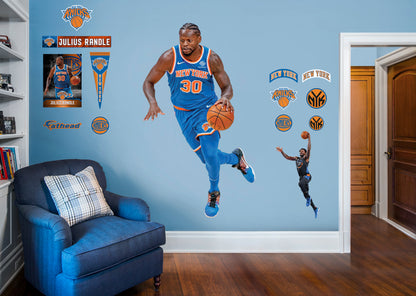 New York Knicks: Julius Randle NBA Julius Randle 2021        - Officially Licensed NBA Removable Wall   Adhesive Decal