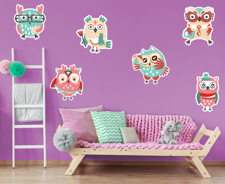 Nursery: Owl Six Strangers Collection        -   Removable Wall   Adhesive Decal