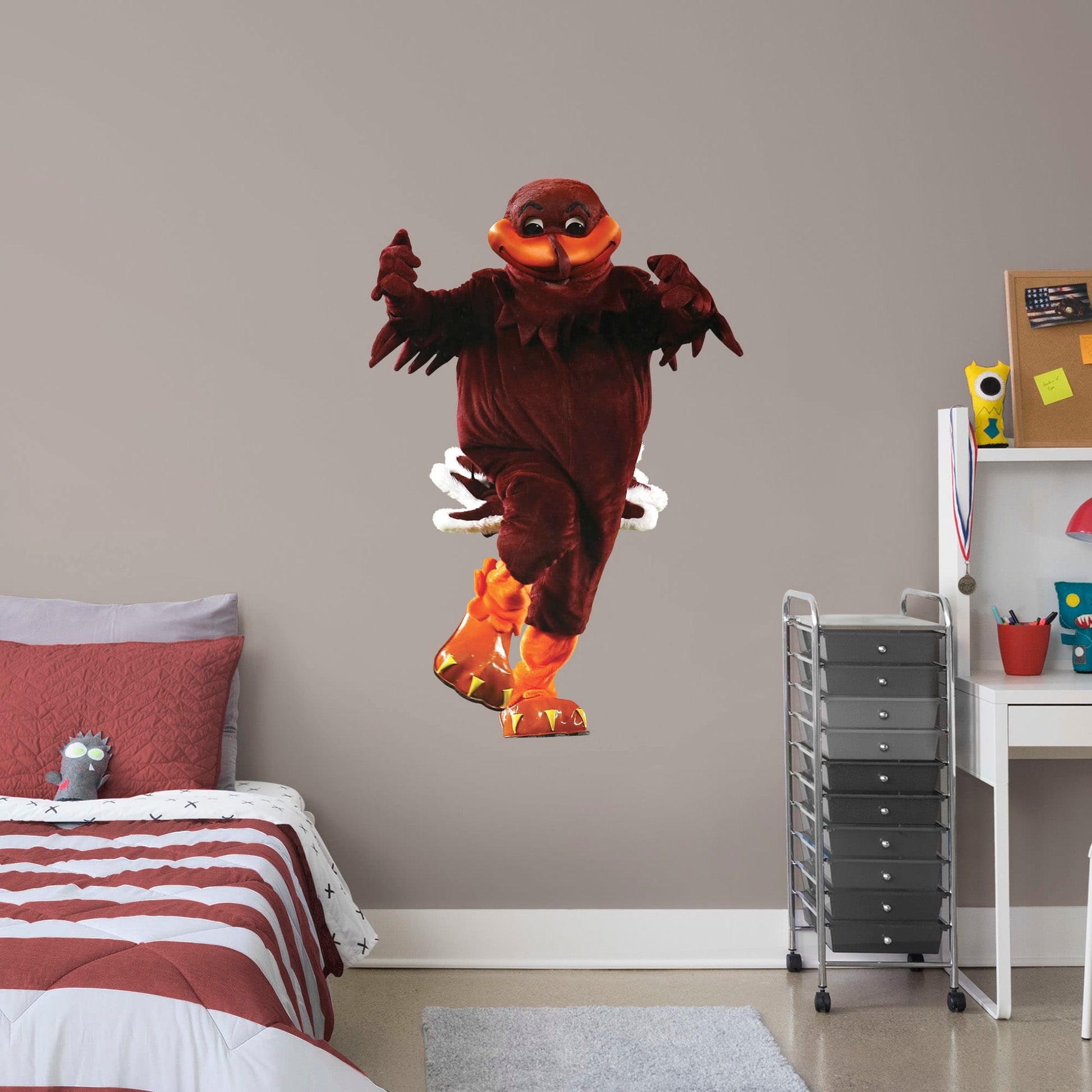 Large Mascot + 2 Decals (11"W x 17"H)