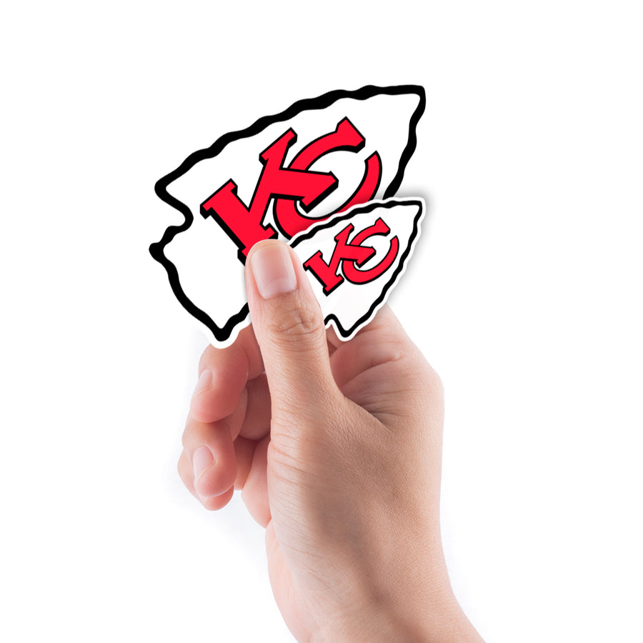 Kansas City Chiefs - 5 Logo Minis (Mixed Sizes) - Official NFL - Reusable Vinyl Decals