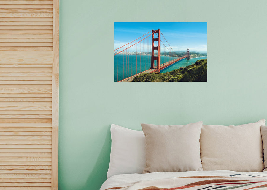 Popular Landmarks: San Francisco Realistic Poster - Removable Adhesive Decal