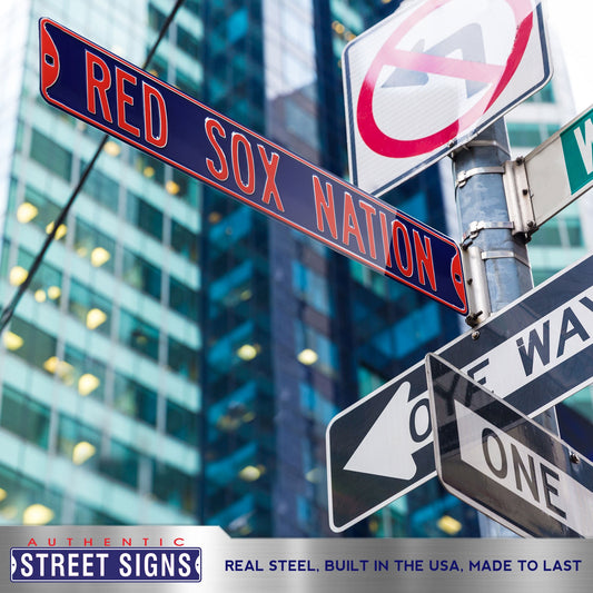 Boston Red Sox Steel Street Sign-RED SOX NATION