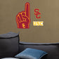 USC Trojans:    Foam Finger        - Officially Licensed NCAA Removable     Adhesive Decal