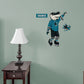 San Jose Sharks: S.J. Sharkie 2021 Mascot        - Officially Licensed NHL Removable Wall   Adhesive Decal