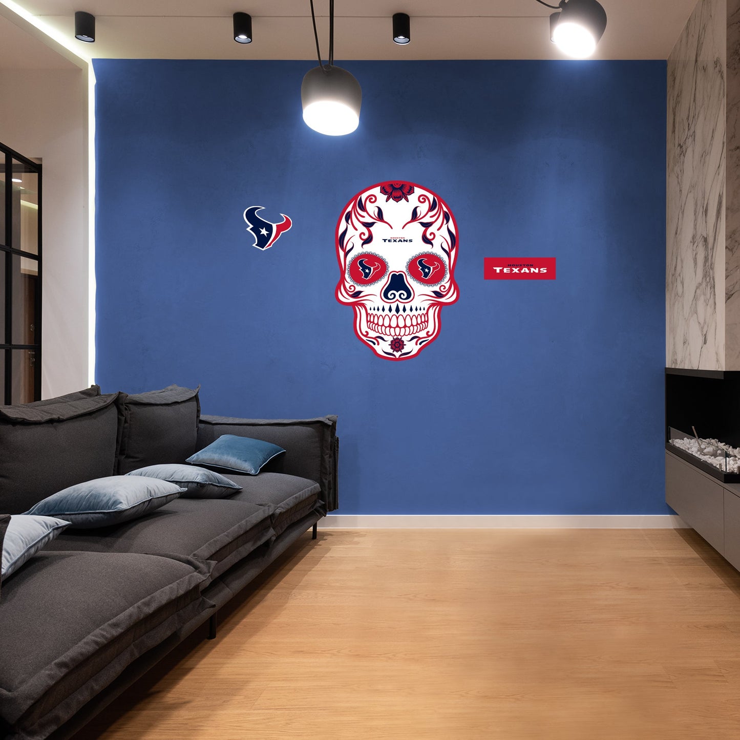 Houston Texans: Skull - Officially Licensed NFL Removable Adhesive Decal
