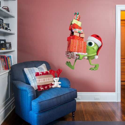 Pixar Holiday: Mike Wazowski Presents RealBig        - Officially Licensed Disney Removable     Adhesive Decal