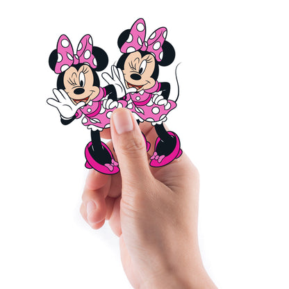 Sheet of 4 -MICKEY MOUSE: MINNIE MOUSE Minis        - Officially Licensed Disney Removable Wall   Adhesive Decal