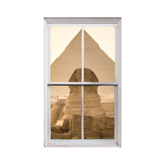 Ancient World: Sphinx Instant Windows        -   Removable Wall   Adhesive Decal