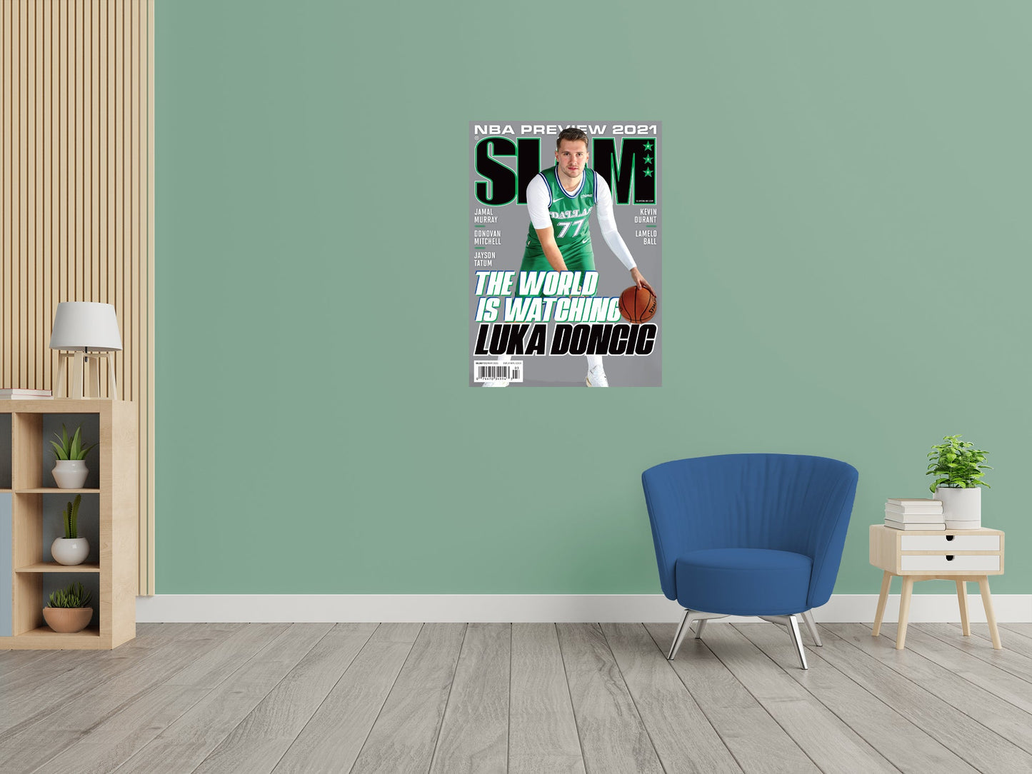 Dallas Mavericks: Luka Donƒçiƒá SLAM Magazine 230 Cover Mural - Officially Licensed NBA Removable Adhesive Decal