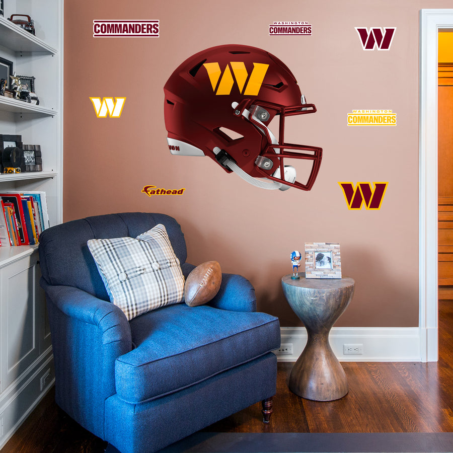 Washington Commanders - RealBig Helmet Collection - Official NFL - Reusable Vinyl Wall Decals