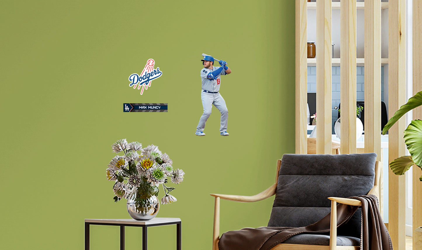 Los Angeles Dodgers: Max Muncy         - Officially Licensed MLB Removable Wall   Adhesive Decal