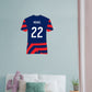 Kristie Mewis Jersey Graphic Icon - Officially Licensed USWNT Removable Adhesive Decal