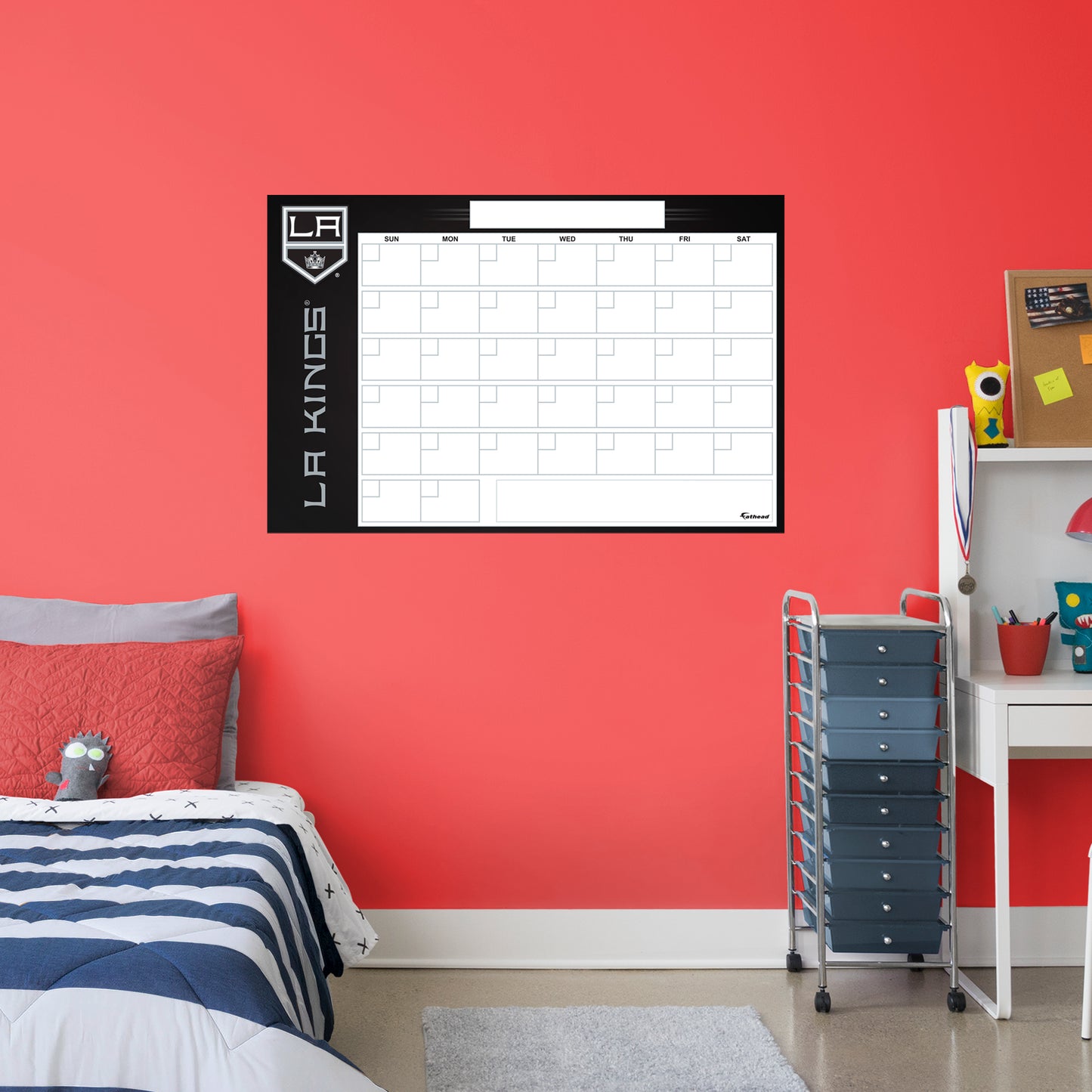 Los Angeles Kings Dry Erase Calendar  - Officially Licensed NHL Removable Wall Decal