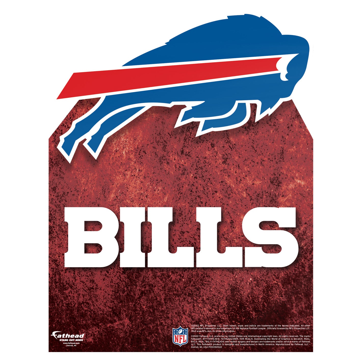 Buffalo Bills: 2022 Logo Mini Cardstock Cutout - Officially