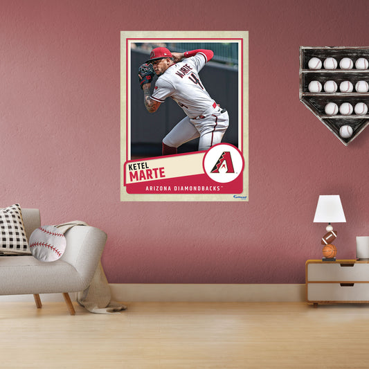 Arizona Diamondbacks: Ketel Marte  Poster        - Officially Licensed MLB Removable     Adhesive Decal