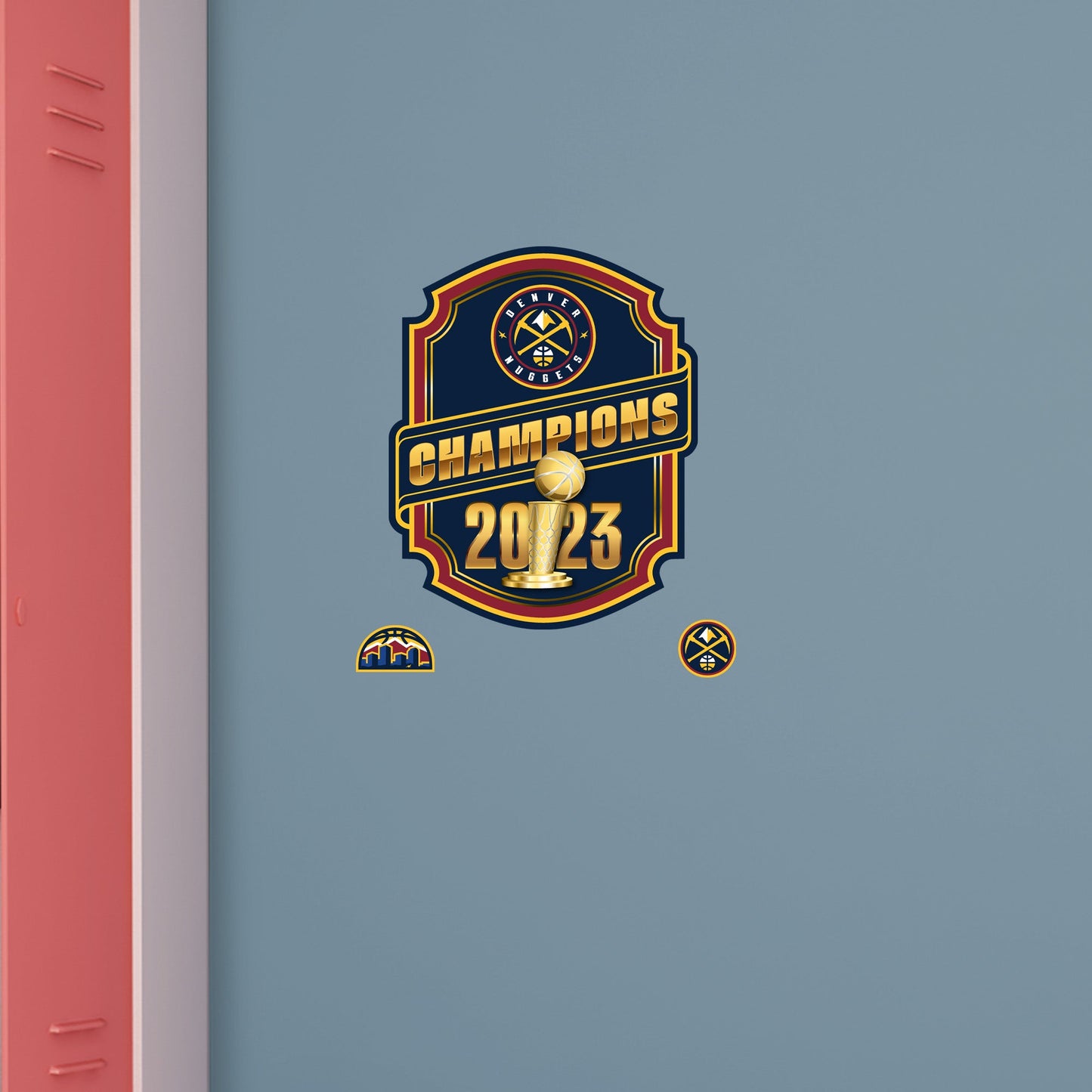 Denver Nuggets: 2023 Champions Logo - Officially Licensed NBA Removable Adhesive Decal