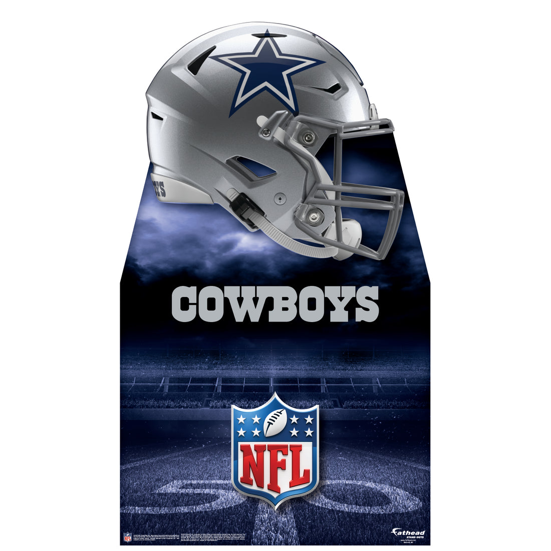 Dallas Cowboys Helmet LifeSize Foam Core Cutout Officially License