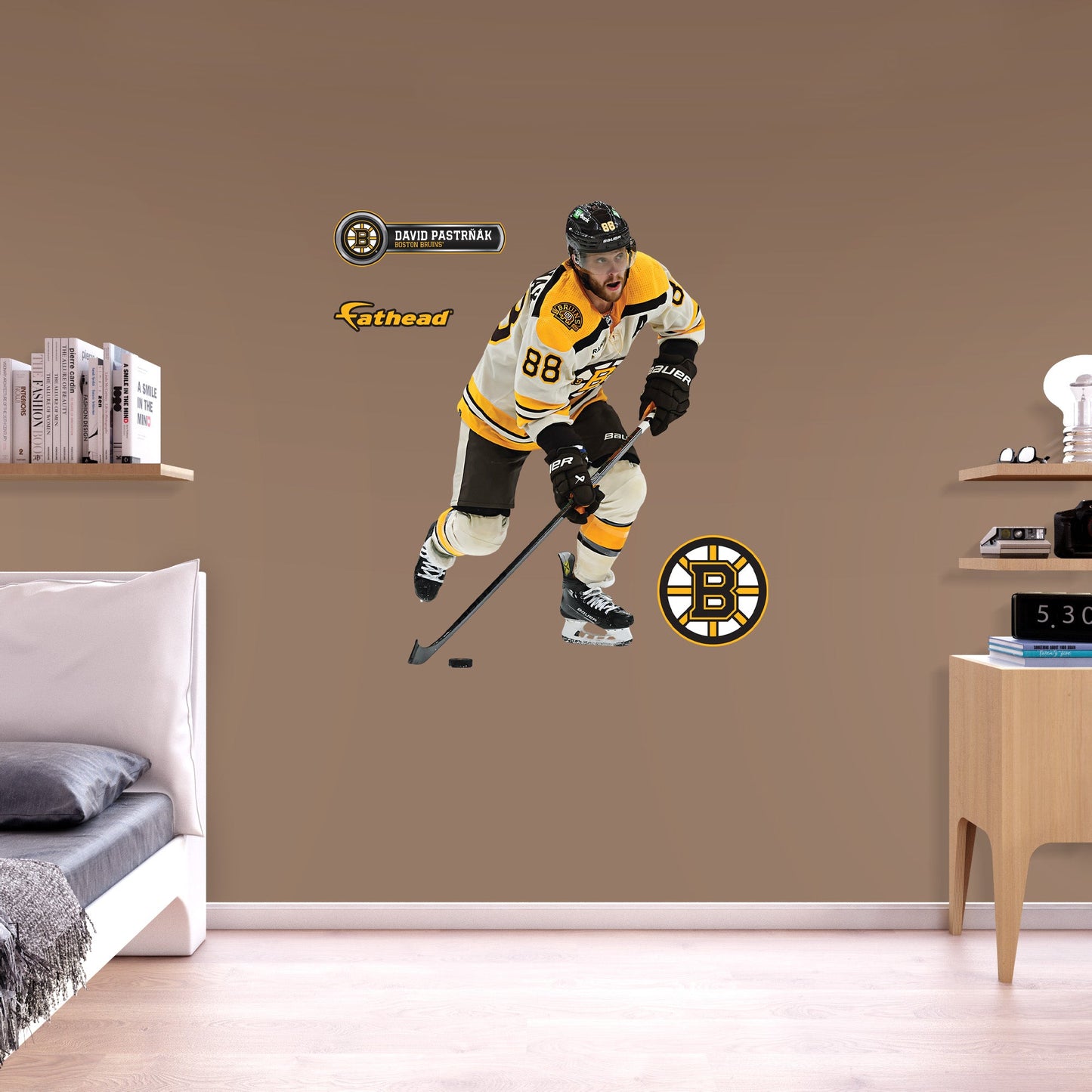 Boston Bruins: David Pastrňák Centennial Jersey        - Officially Licensed NHL Removable     Adhesive Decal