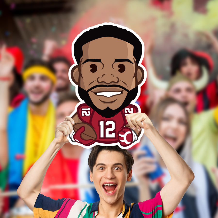 Nico Collins Emoji - Big Head - Official NFLPA - Houston Texans - Foam Core Cutout