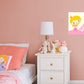 Nursery:  Pink Land Mural        -   Removable Wall   Adhesive Decal