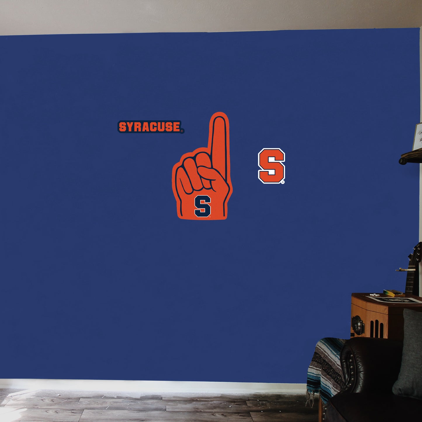 Syracuse Orange:    Foam Finger        - Officially Licensed NCAA Removable     Adhesive Decal