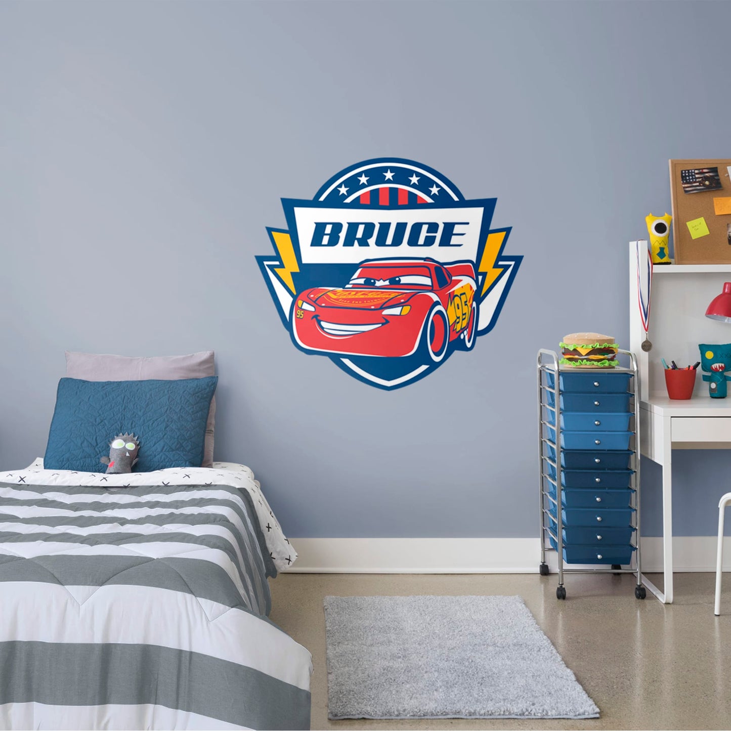 Cars 3: Personalized Name - Officially Licensed Disney/PIXAR Removable Wall Graphic
